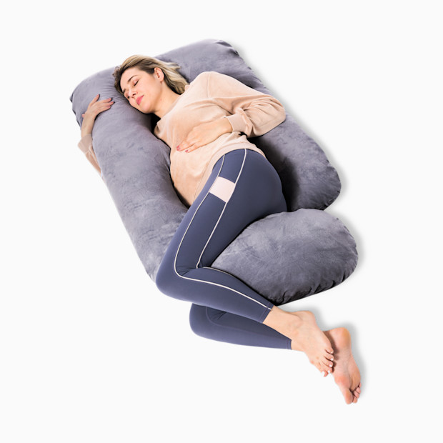 Momcozy U Shaped Pregnancy Pillow - Grey.