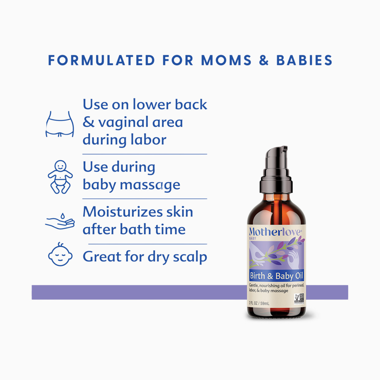 Motherlove Birth & Baby Oil - 2 Oz.