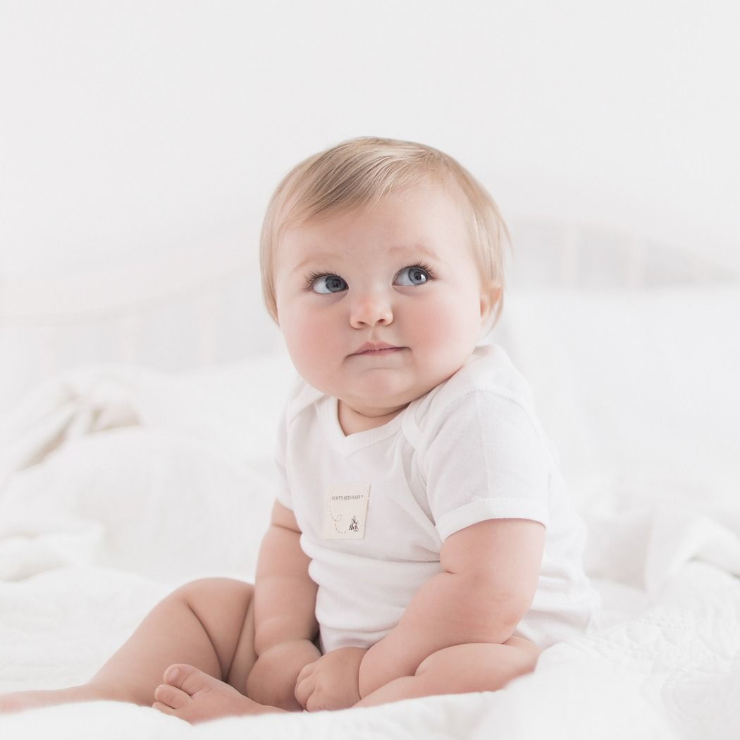 Burt's Bees Baby Organic Short Sleeve Bodysuit (5 Pack) Cloud, 03 Months Babylist Shop