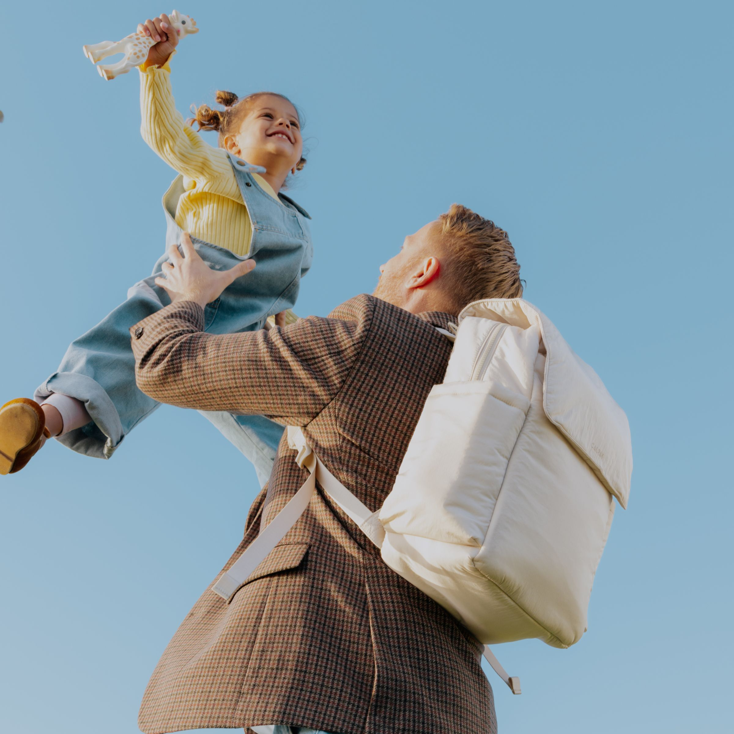 CALPAK Diaper Backpack with Laptop Sleeve - Oatmeal.