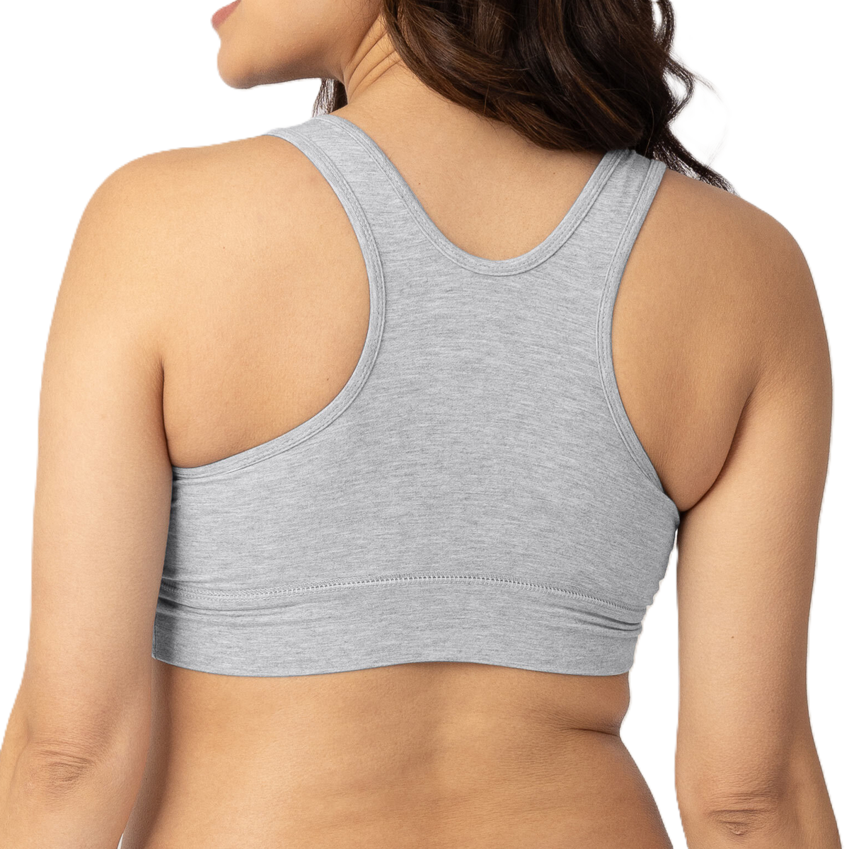 Kindred Bravely French Terry Racerback Nursing & Sleep Bra - Grey Heather, 1X.