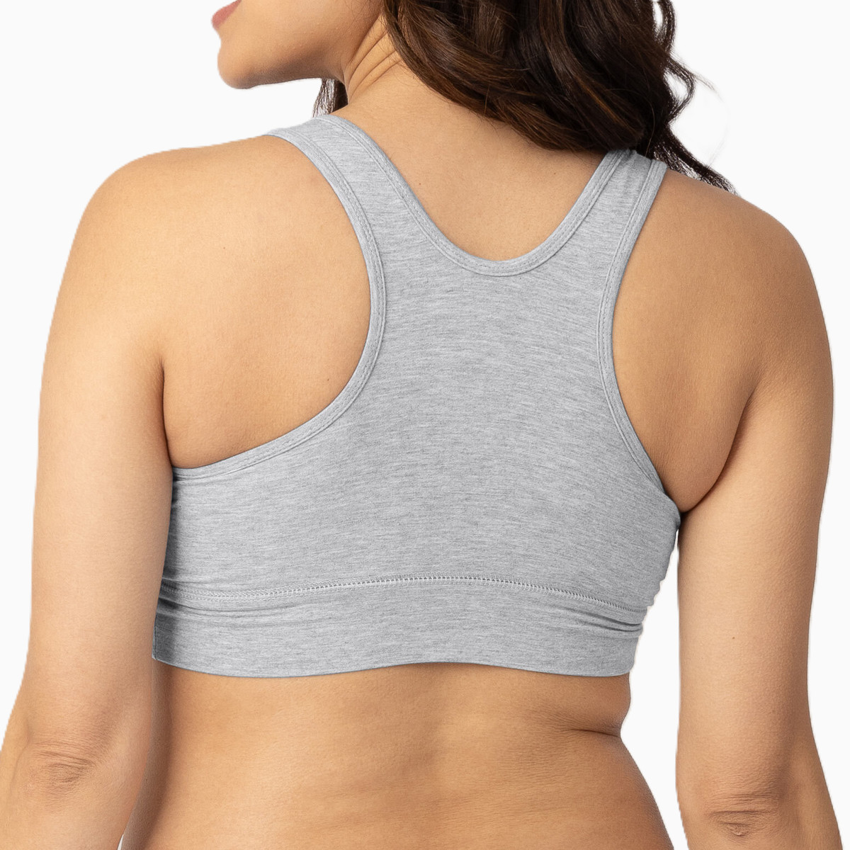 Kindred Bravely French Terry Racerback Nursing & Sleep Bra - Grey Heather, 1X.
