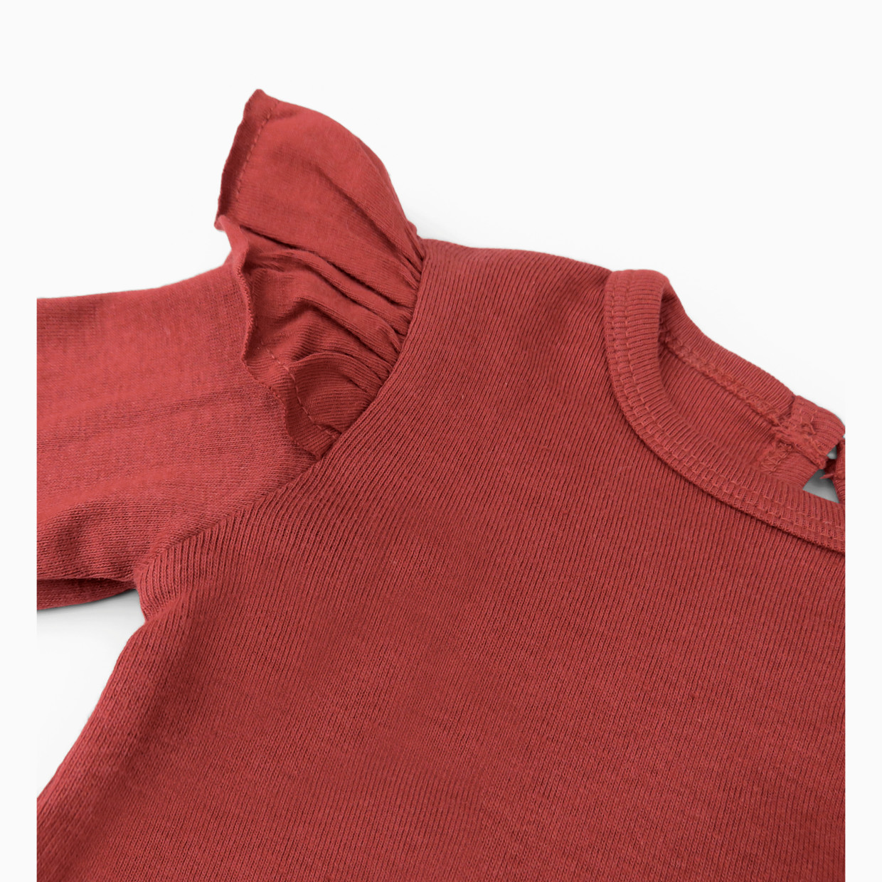 Honest Baby Clothing 5-Pack Organic Cotton Long Sleeve Ruffle Bodysuit - Romantic Pink, 0-3 M.
