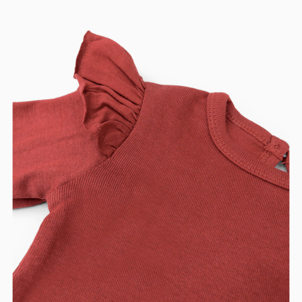 Honest Baby Clothing 5-Pack Organic Cotton Long Sleeve Ruffle Bodysuit.