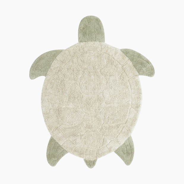 Lorena Canals Sea Turtle Washable Rug - Green, 3' 6" X 4' 3".