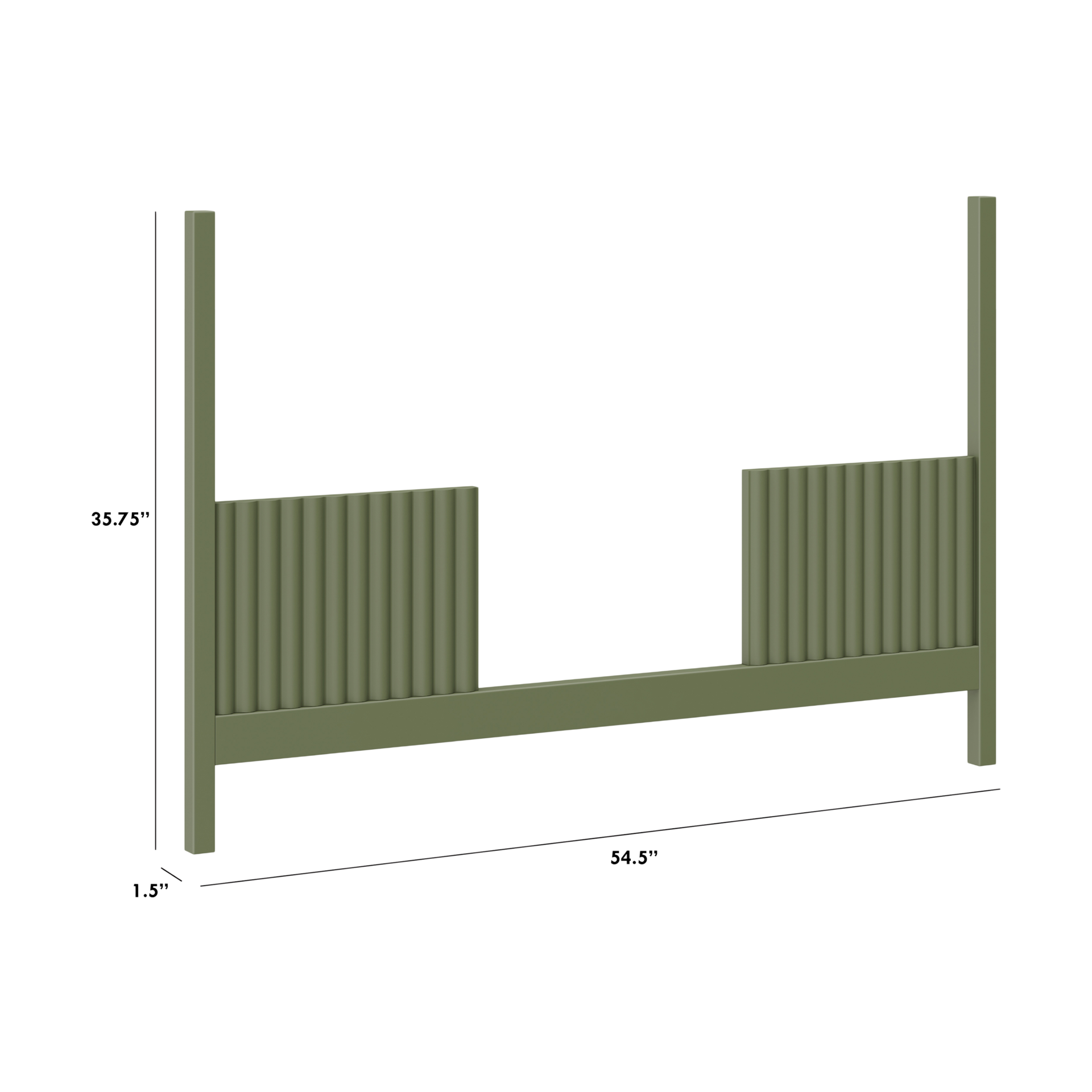 babyletto Moab 3-in-1 Convertible Crib Toddler Bed Conversion Kit - Olive.