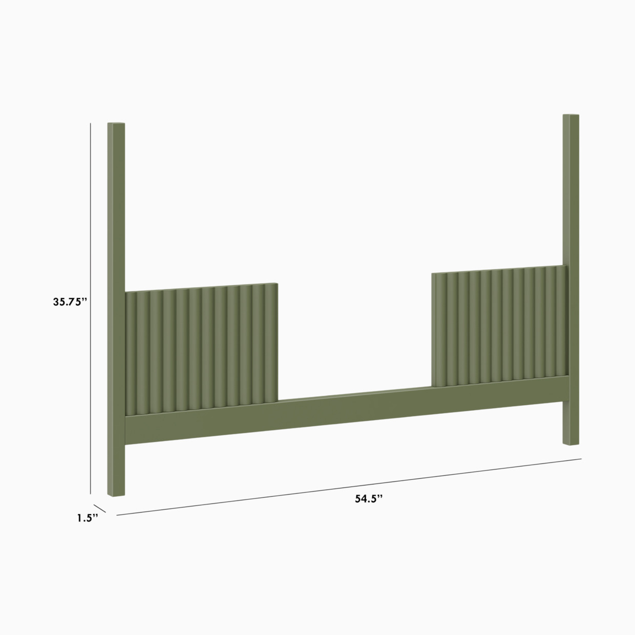 babyletto Moab 3-in-1 Convertible Crib Toddler Bed Conversion Kit - Olive.