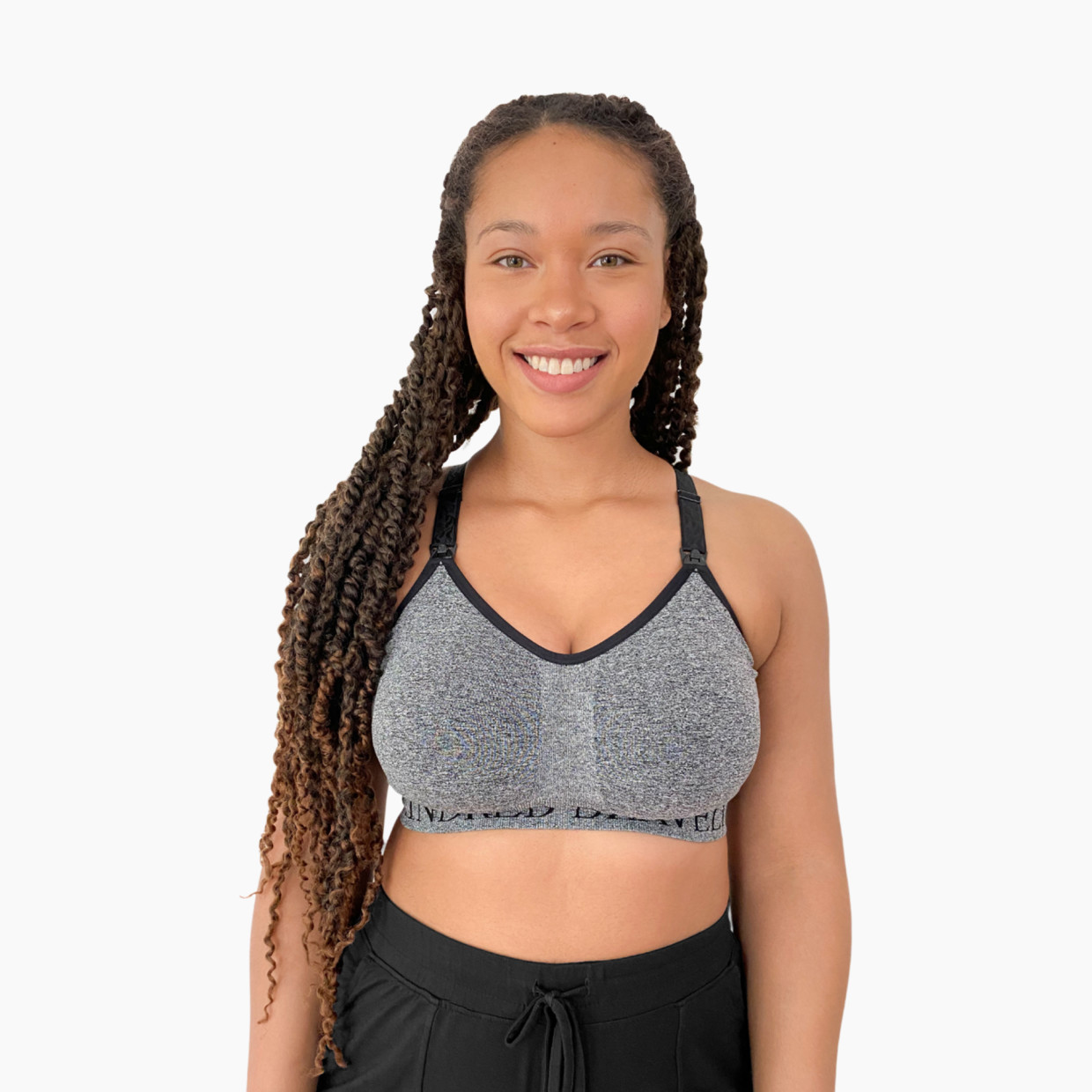 Kindred Bravely Sublime Support Low Impact Nursing & Maternity Sports Bra - Grey Heather, Xx-Large.