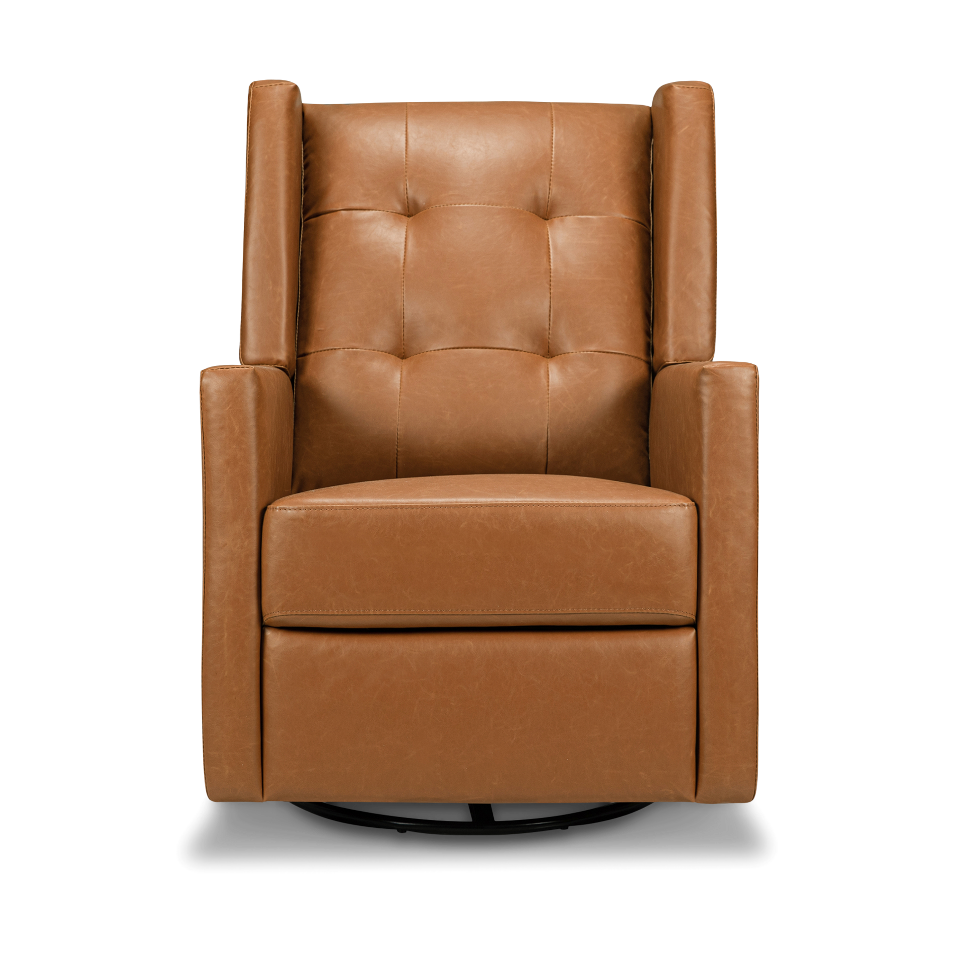 daVinci Maddox Recliner and Swivel Glider - Vegan Tan Leather.