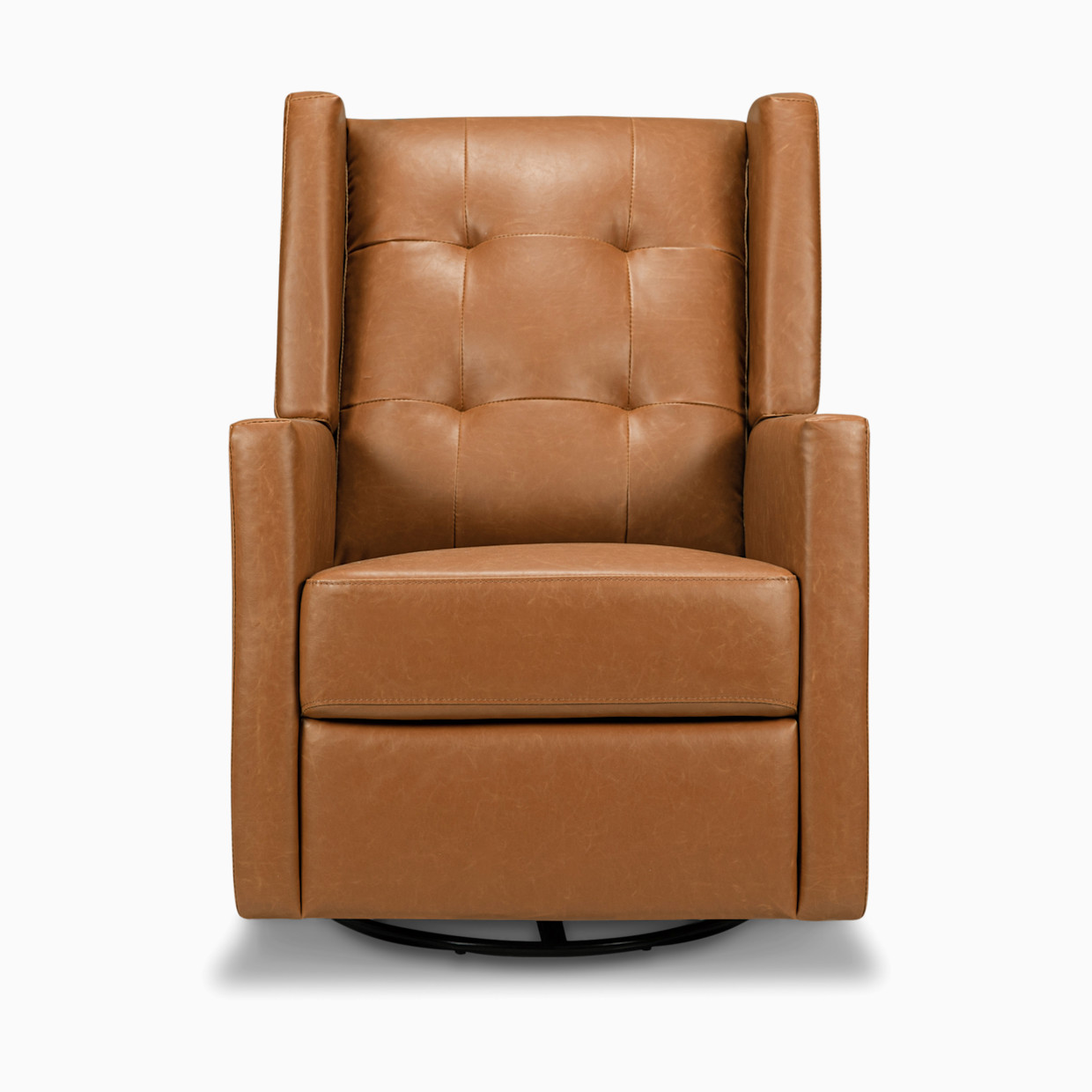 daVinci Maddox Recliner and Swivel Glider - Vegan Tan Leather.