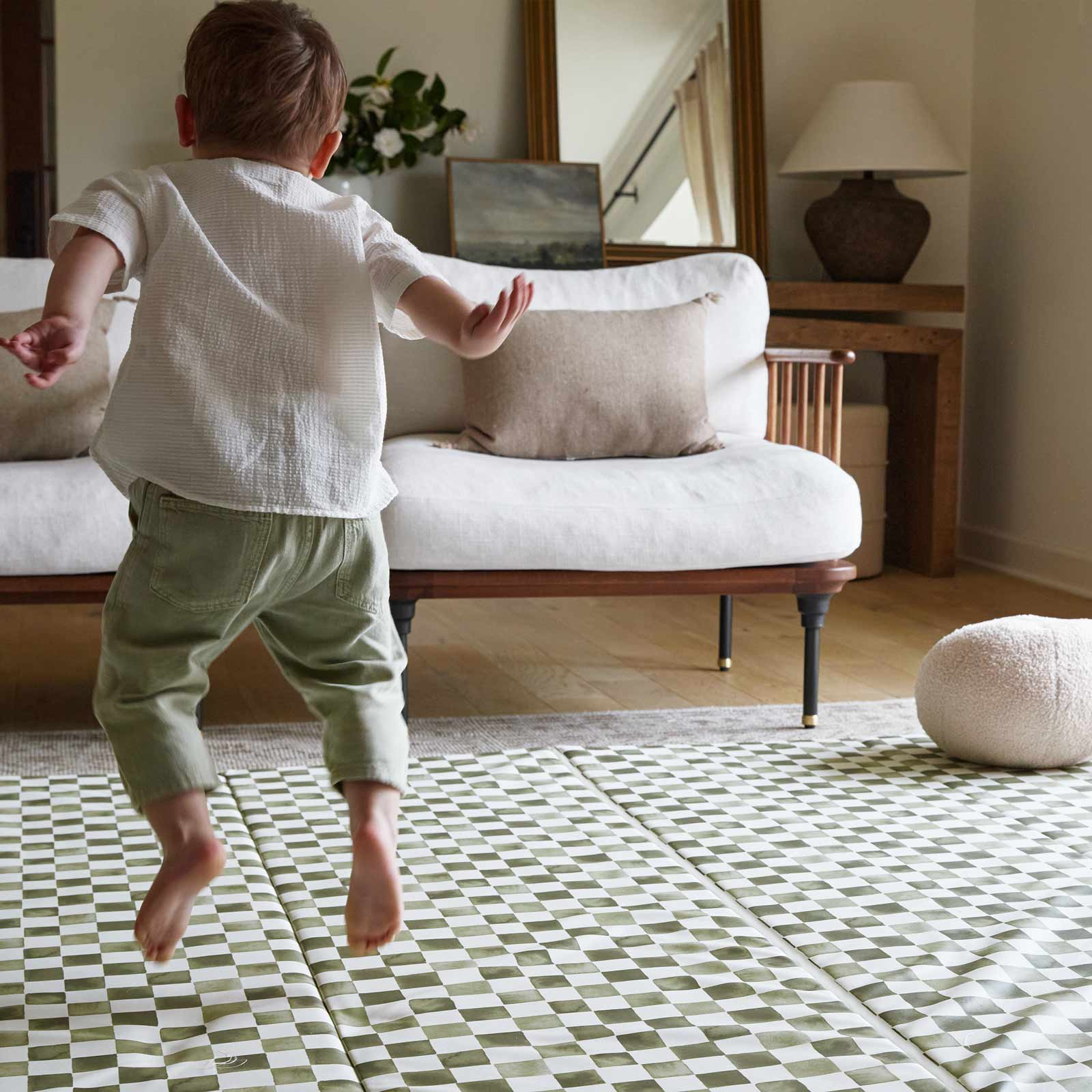 House of Noa Tumbling Mat - Checker Fern, 4X6.