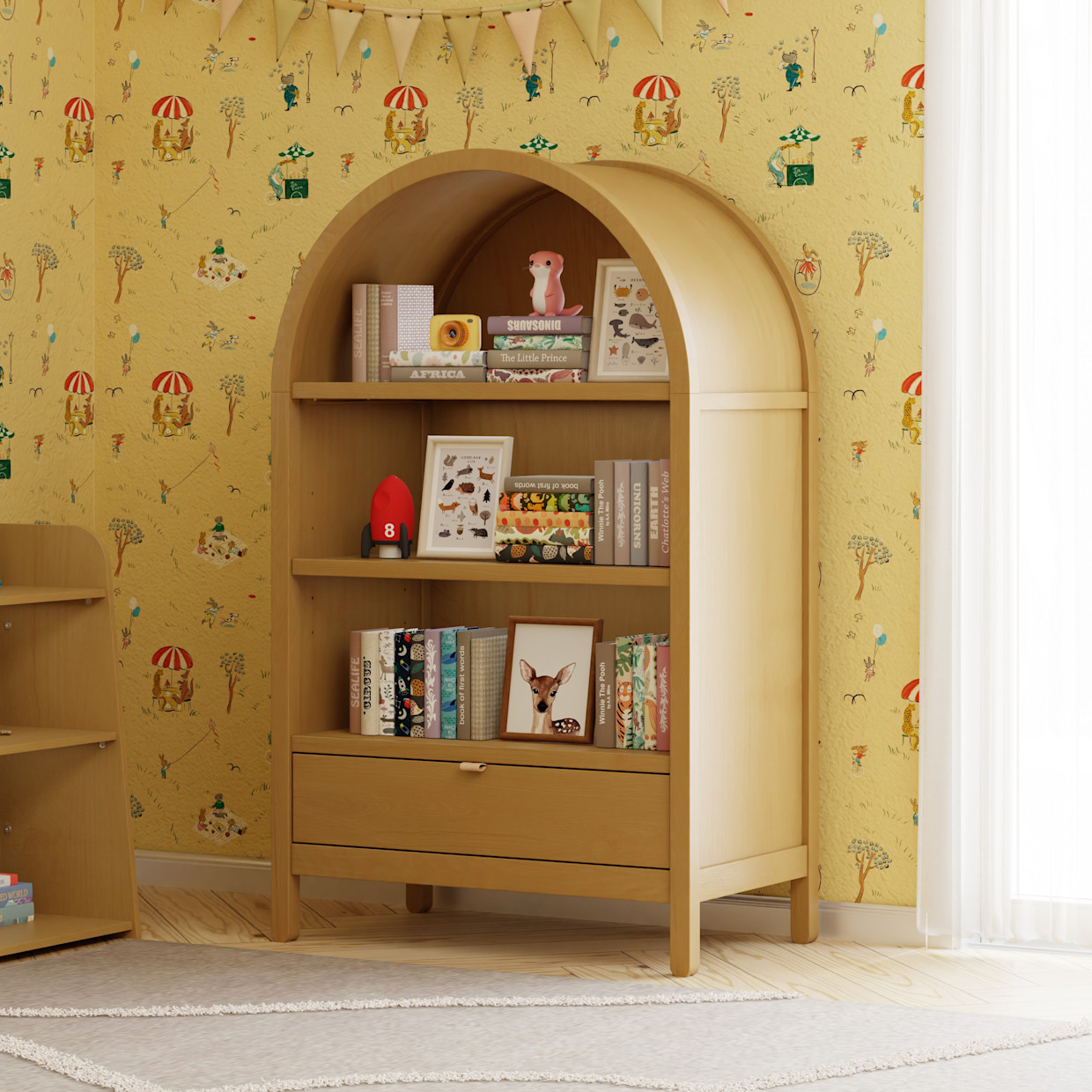 babyletto Bondi Assembled Bookcase - Honey.