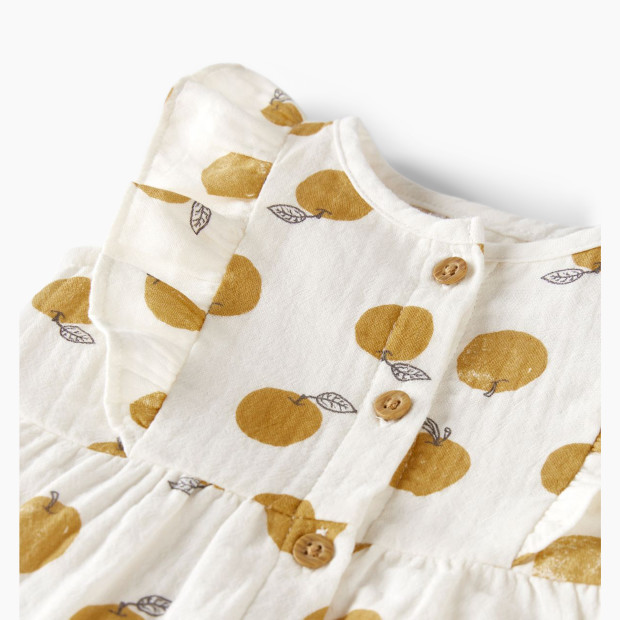 Carter's Little Planet Organic Cotton Gauze Ruffle Jumpsuit - Golden Orchard, 3 M.