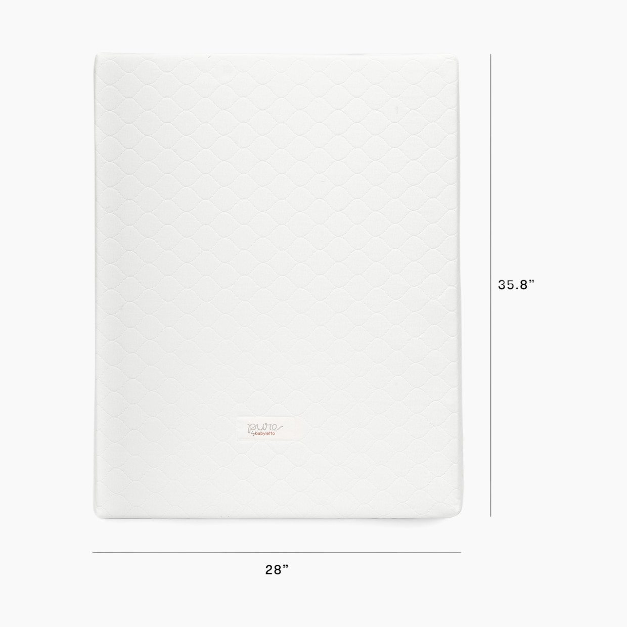 babyletto Midi Crib Size Pure Core Mattress - White.