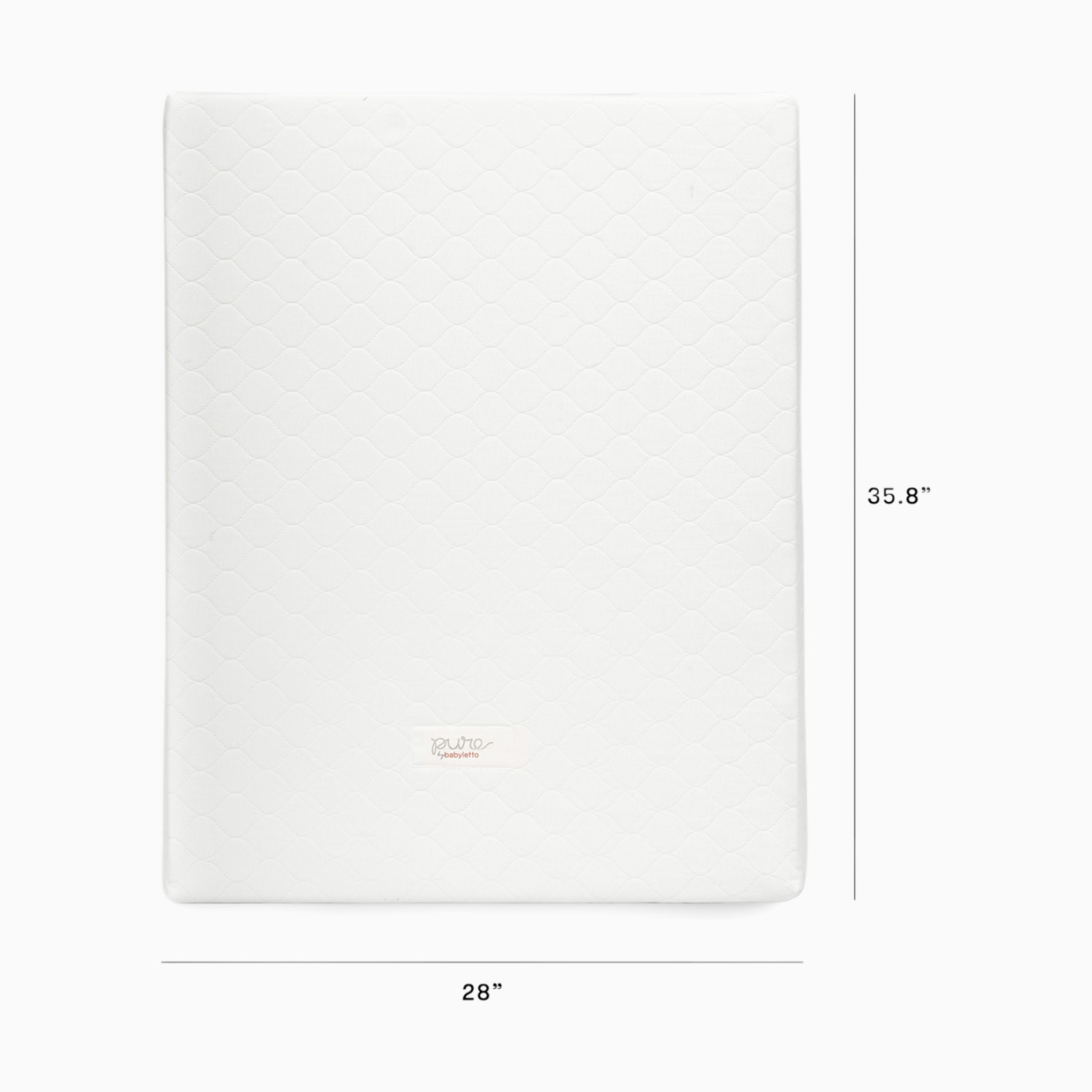 babyletto Midi Crib Size Pure Core Mattress - White.