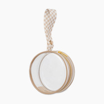 Itzy Ritzy Clear Pacifier Case with Handle - Pacifier Pod Easily Attaches to Diaper Bag or Purse; Holds 2 Pacifiers; Taupe