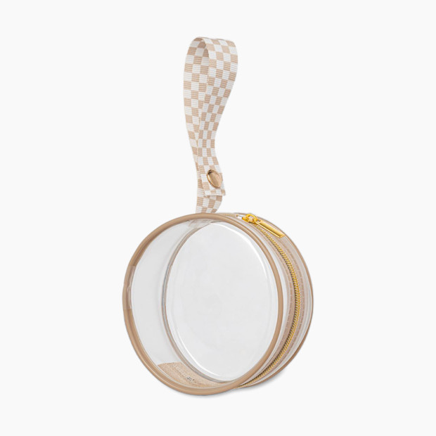 Itzy Ritzy Pacifier Case - Toast Checkerboard.