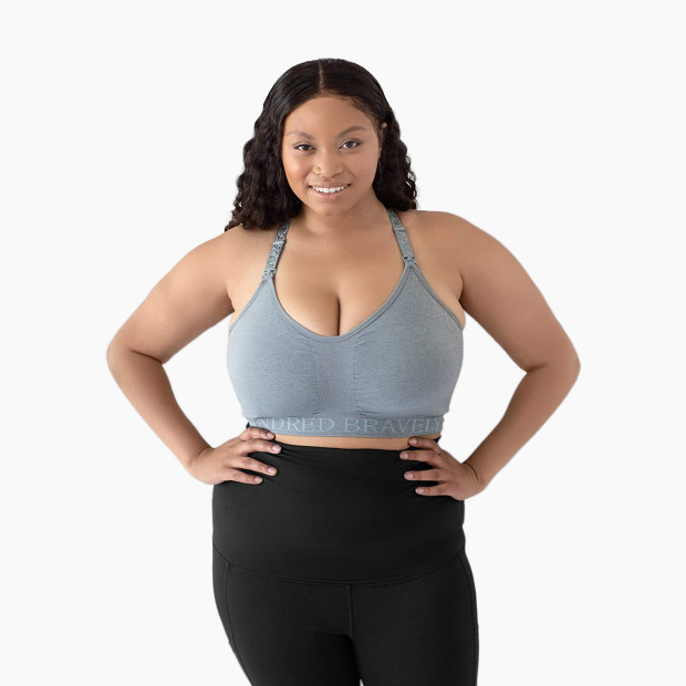 Kindred Bravely Sublime Support Low Impact Nursing & Maternity Sports Bra -  Seaglass Heather, Large-Busty