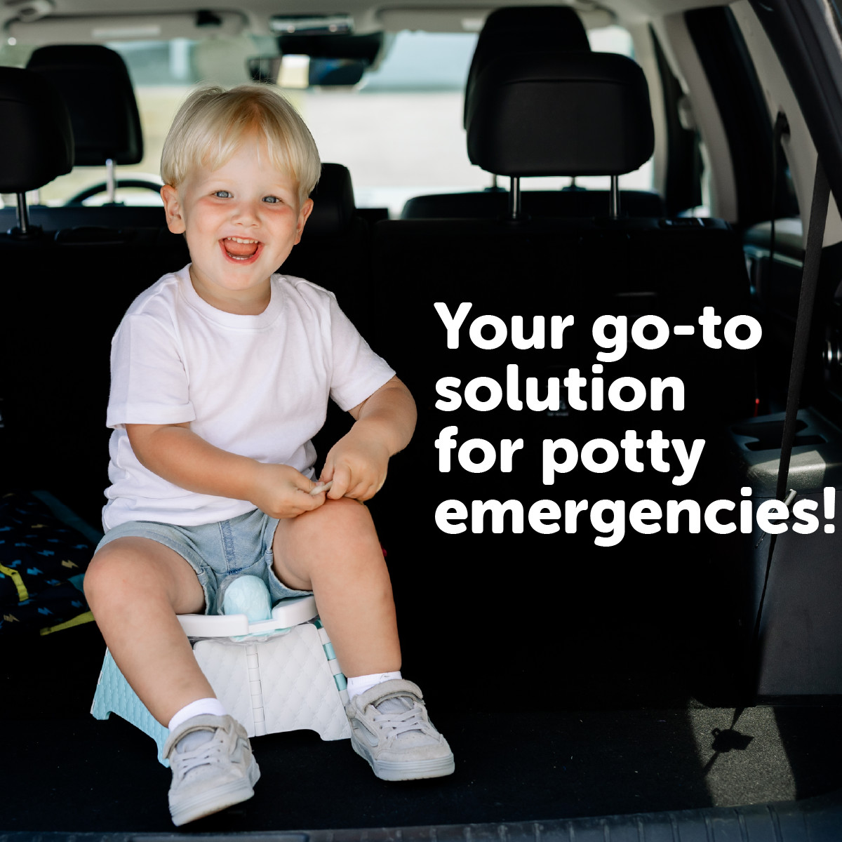 Jool Baby Collapsible Travel Potty Chair with Travel Bag & 30 Replacement Bags - Aqua.