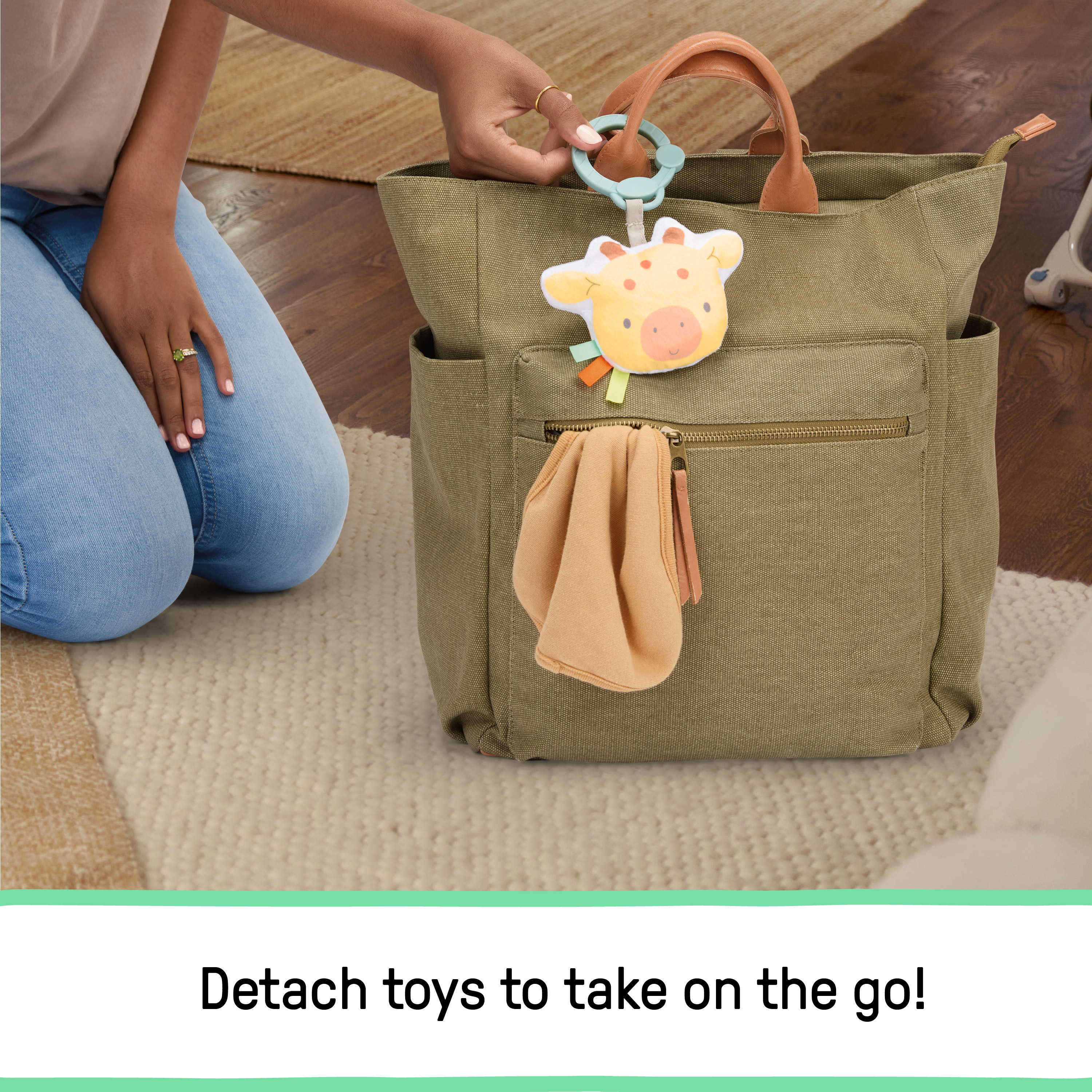 Ingenuity Bounce to Bloom 2-in-1 Activity Jumper & Table.