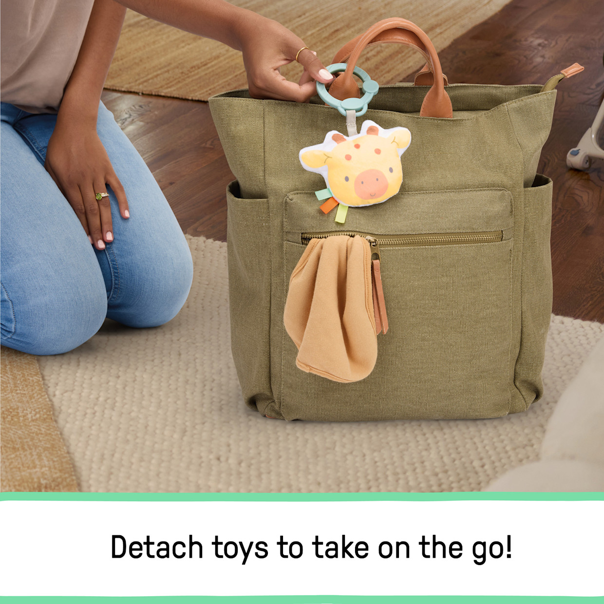 Ingenuity Bounce to Bloom 2-in-1 Activity Jumper & Table.