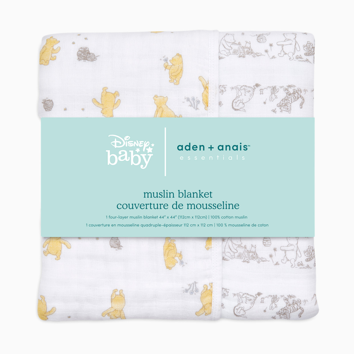 Aden + Anais Disney Essentials Cotton Muslin Dream Blanket - Winnie + Friends.