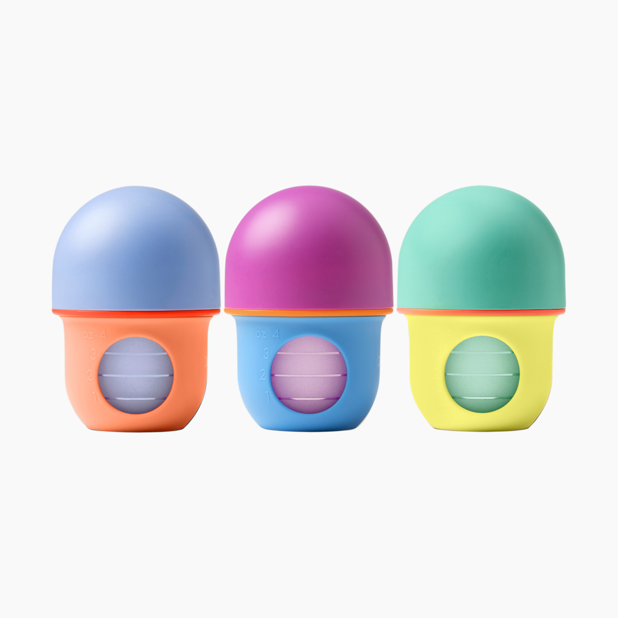 Boon NURSH Silicone Pouch Bottles - Multi-Color, 4 Oz.