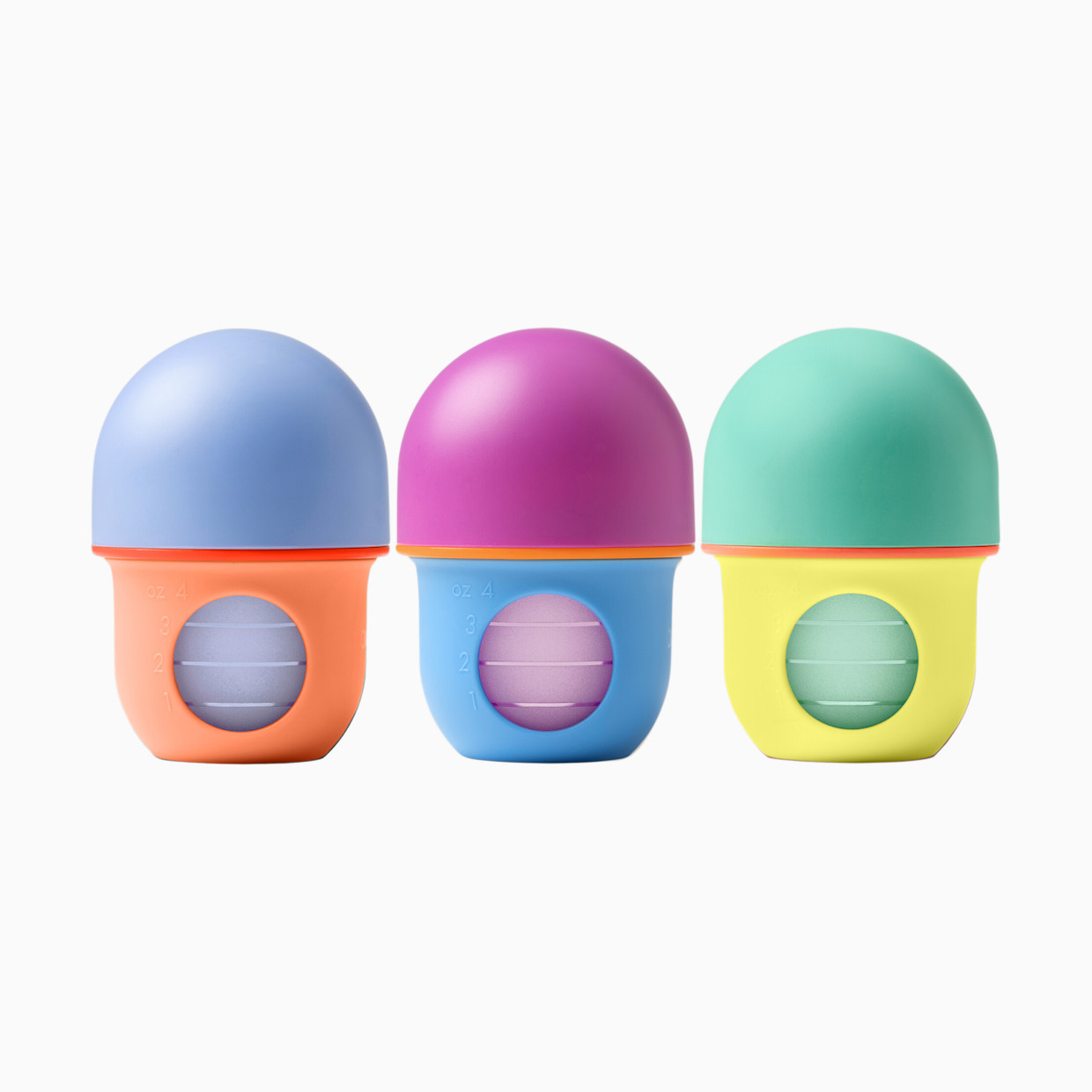 Boon NURSH Silicone Pouch Bottles - Multi-Color, 4 Oz.