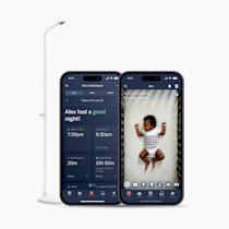 Nanit Pro Smart Baby Monitor & Floor Stand with Breathing Band, New Version - 1080p Wi-Fi Video & Sound Camera, Sleep Coach & Breathing Motion Tracker, 2-Way Audio, iOS and Android Compatible - White