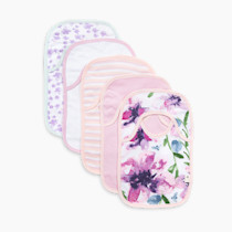 Burt's Bees Baby Infant Pull On Bibs, 100% Organic Cotton Lap Shoulder Style Drool Cloths, Newborn Essentials