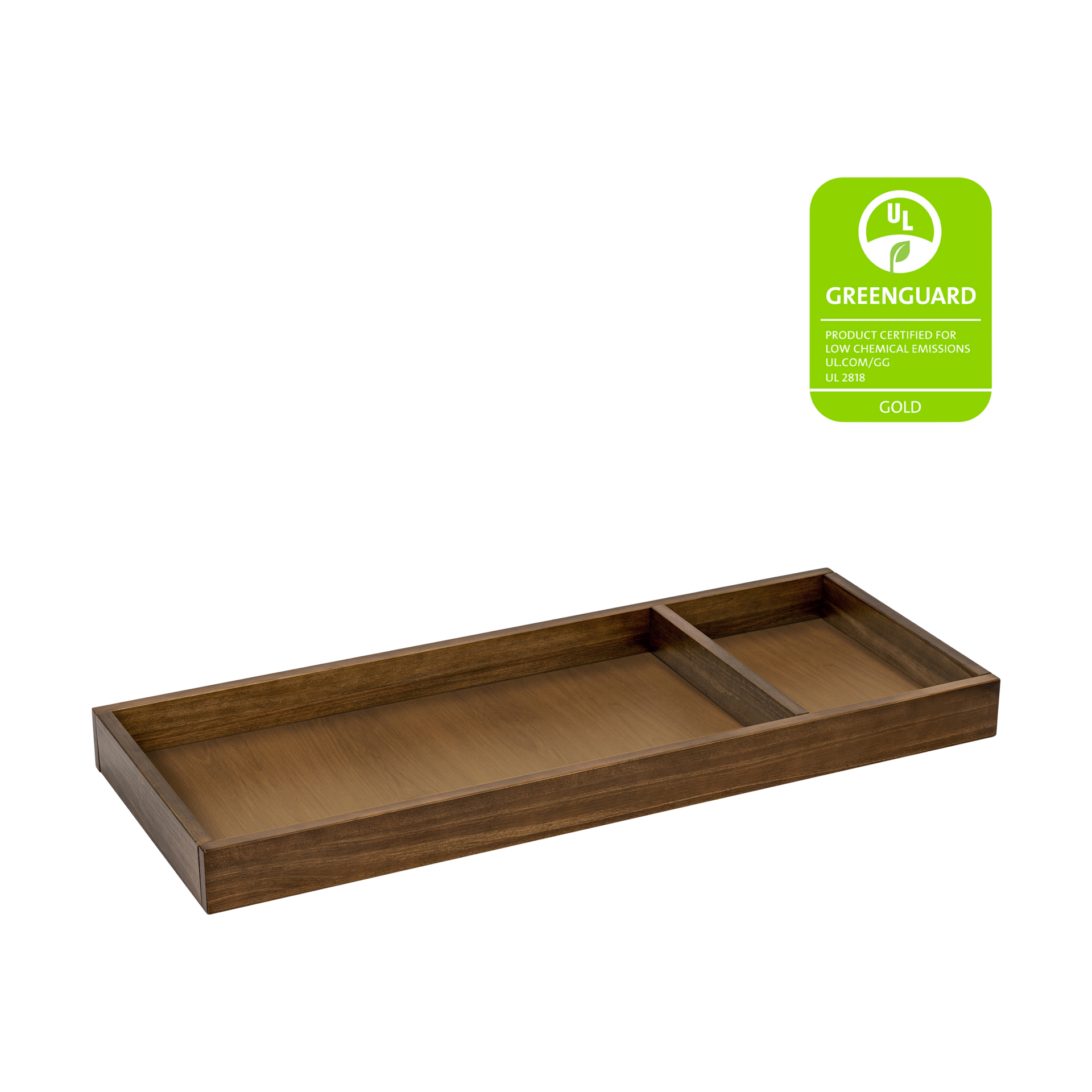babyletto Universal Wide Removable Changing Tray - Natural Walnut.