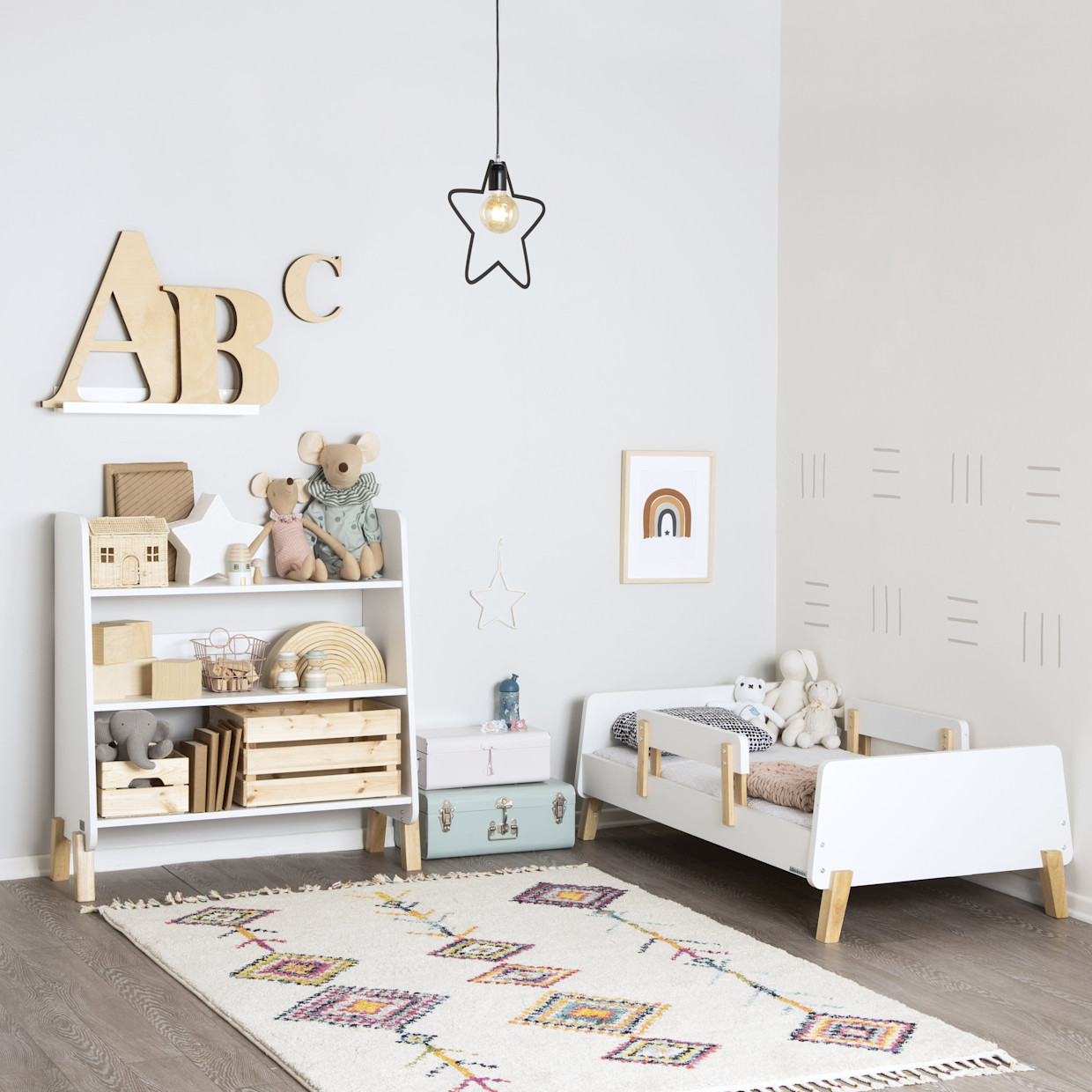 dadada Muse Bookshelf - White/Natural.