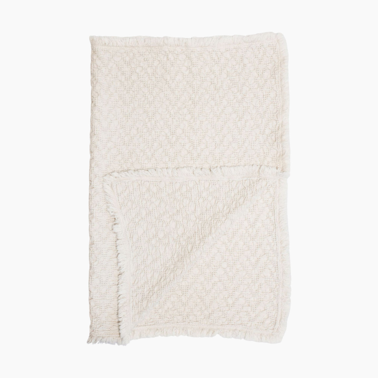Crane Baby Boho Knit Blanket - Oatmeal.