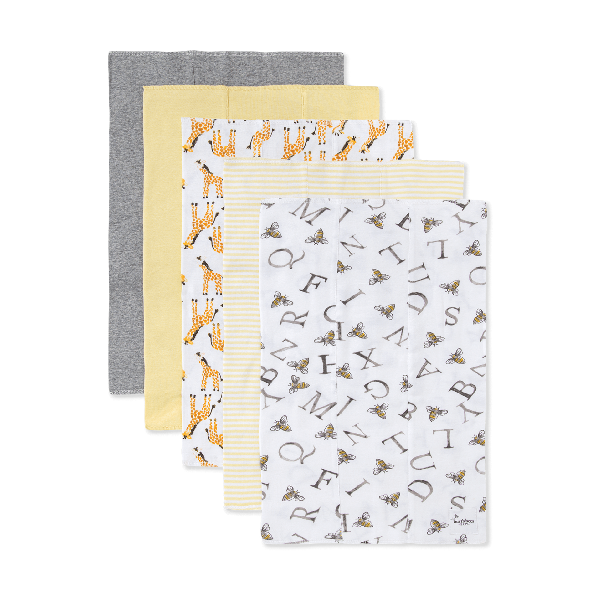 Burt's Bees Baby Organic Burp Cloth (5 Pack) - Giraffes | Babylist Shop