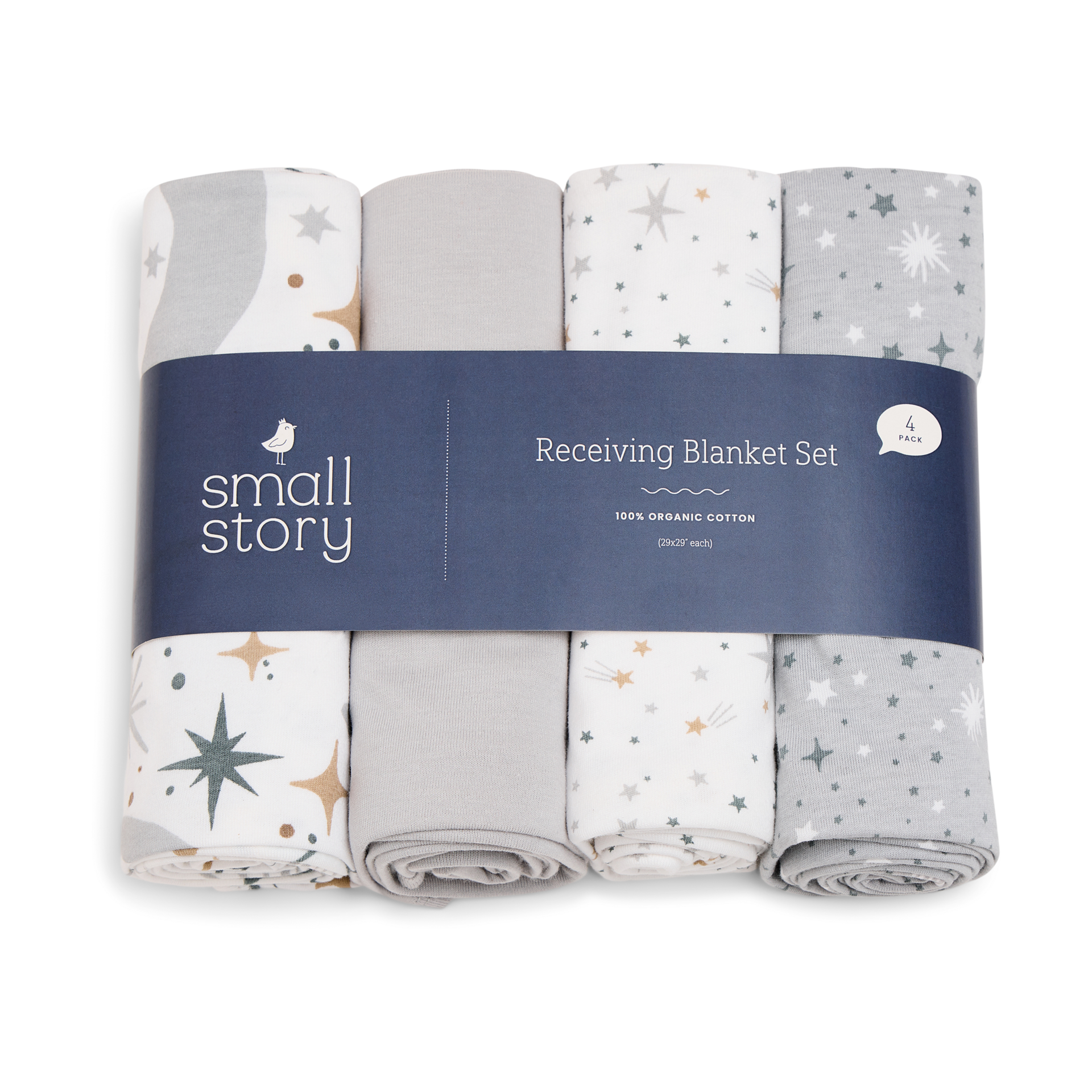 Small Story Receiving Blanket (4 Pack) - Starry Night.