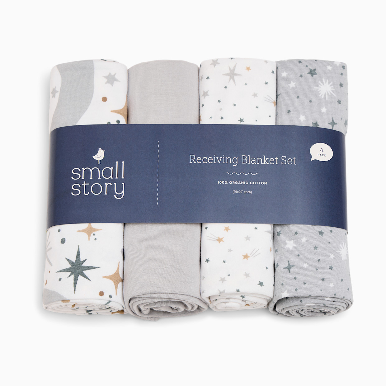 Small Story Receiving Blanket (4 Pack) - Starry Night.