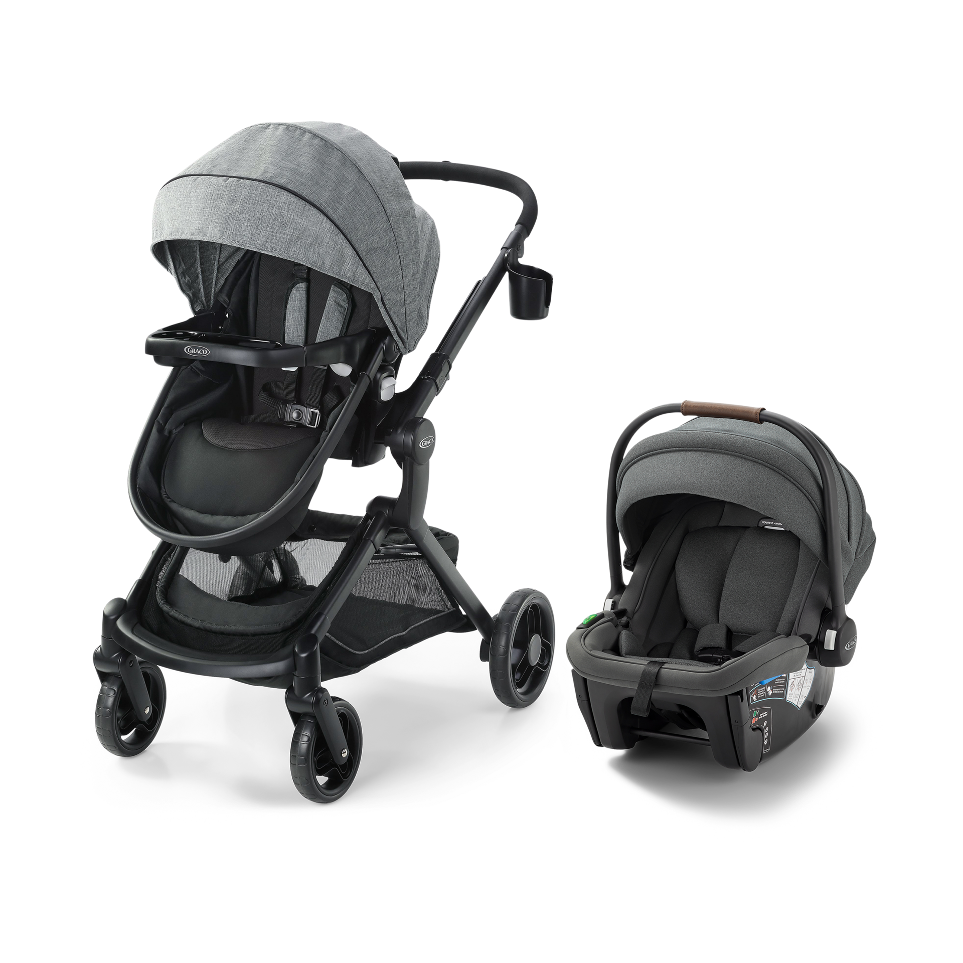 Graco Modes Nest Stroller and GoMax Baseless Infant Car Seat Bundle.