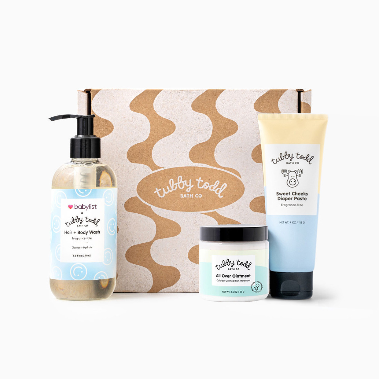 Tubby Todd Tubby Todd x Babylist Baby’s Skincare Essentials Gift Set - Fragrance Free.