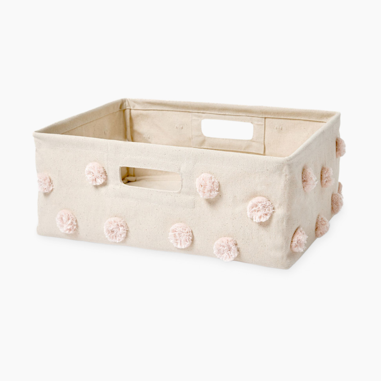 Pehr Pom Pom Hide Away Basket - Blush, Small.