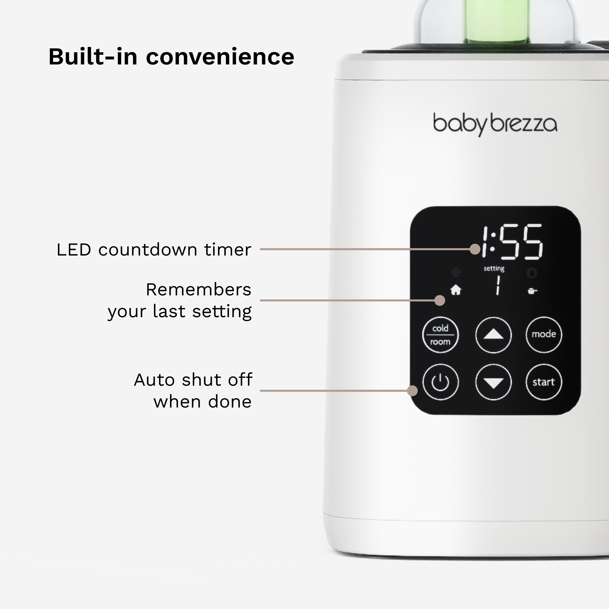 Baby Brezza Perfect Warm Bottle Warmer - White.