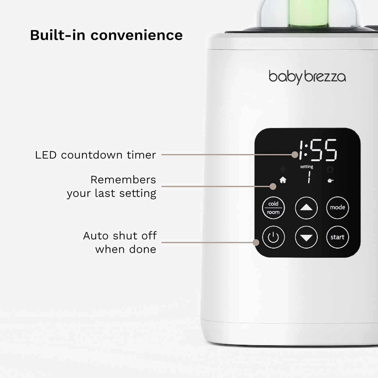 Baby Brezza Perfect Warm Bottle Warmer - White.