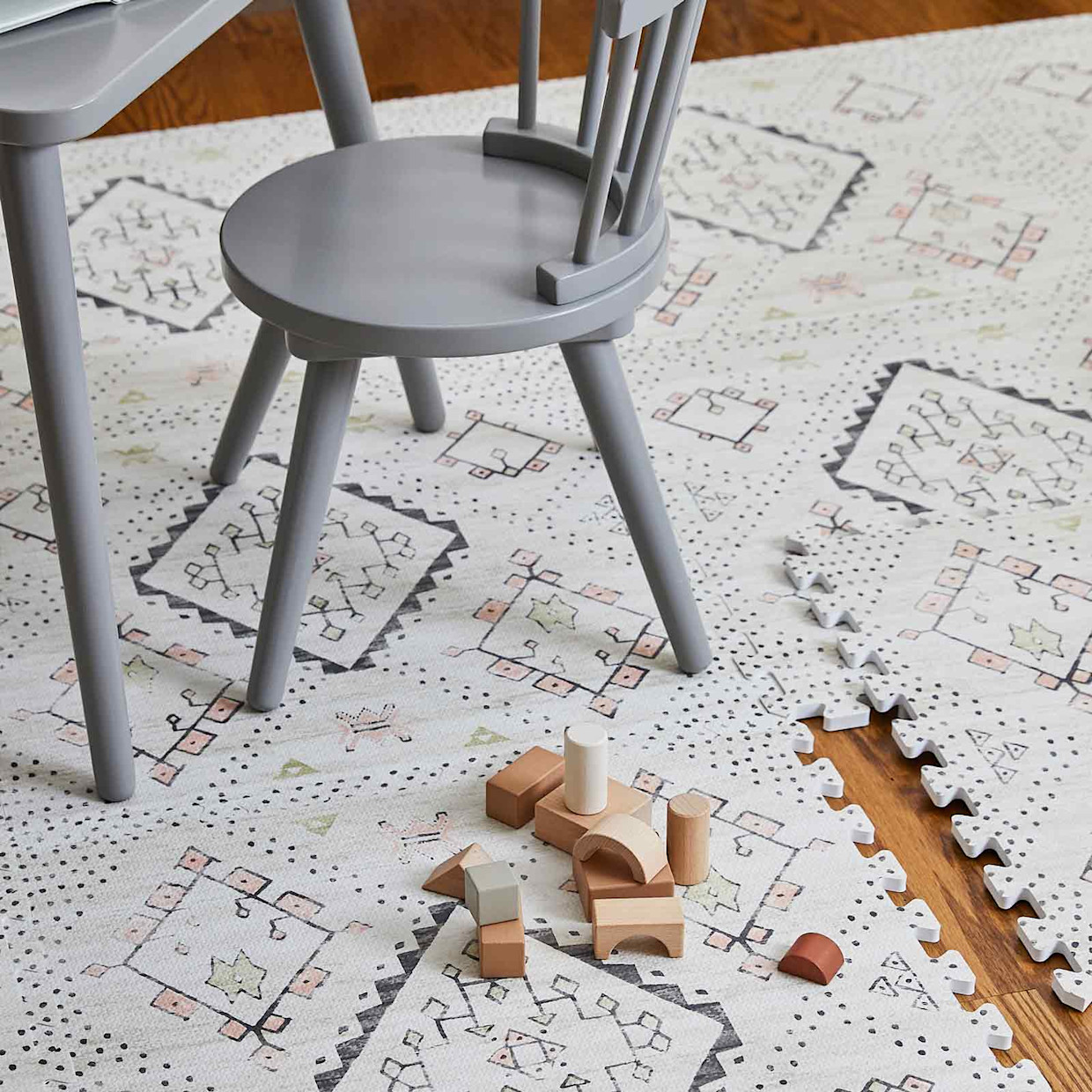 House of Noa Little Nomad Play Mat | Ula - Oat, 6X8.