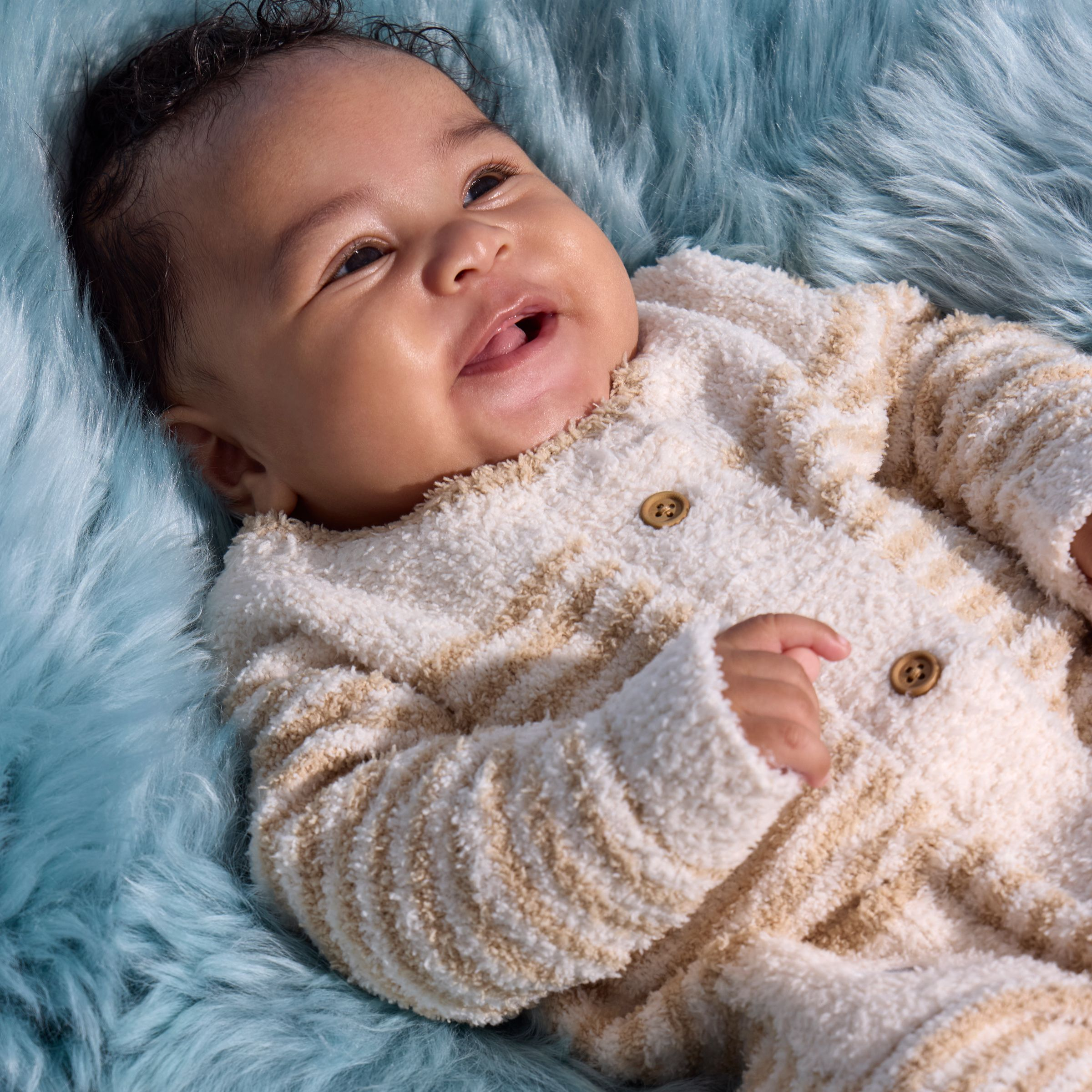 Magnetic Me Chenille Magnetic Romper - Cream, 3-6 M.