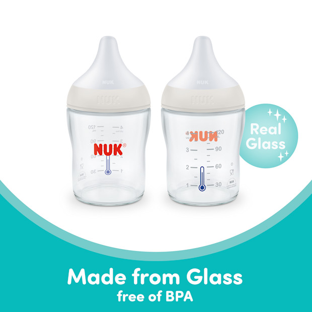 NUK Perfect Match Glass Bottle (2 Pack).