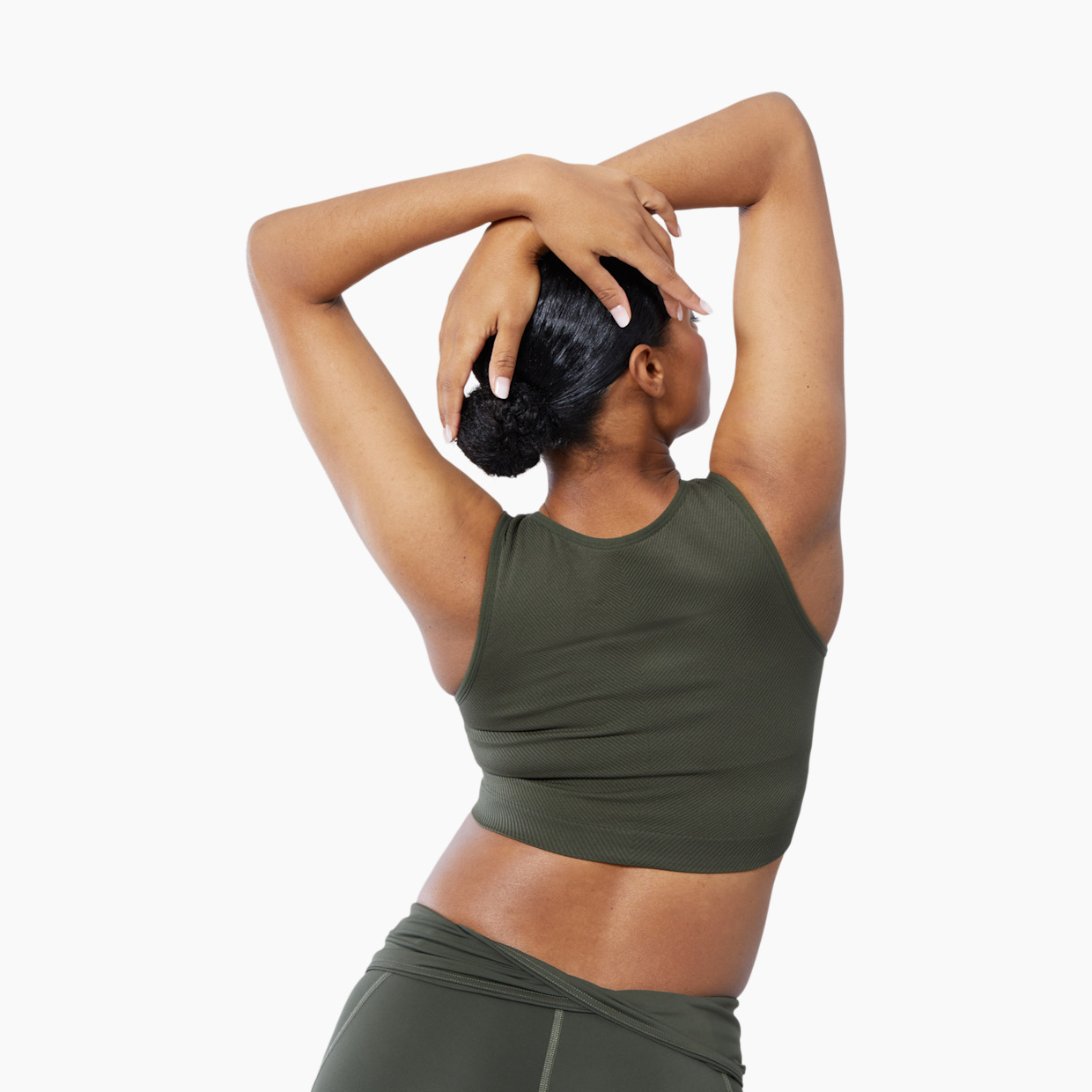 Ingrid and Isabel Cooling Seamless Sports Bra - Forest Night, S.