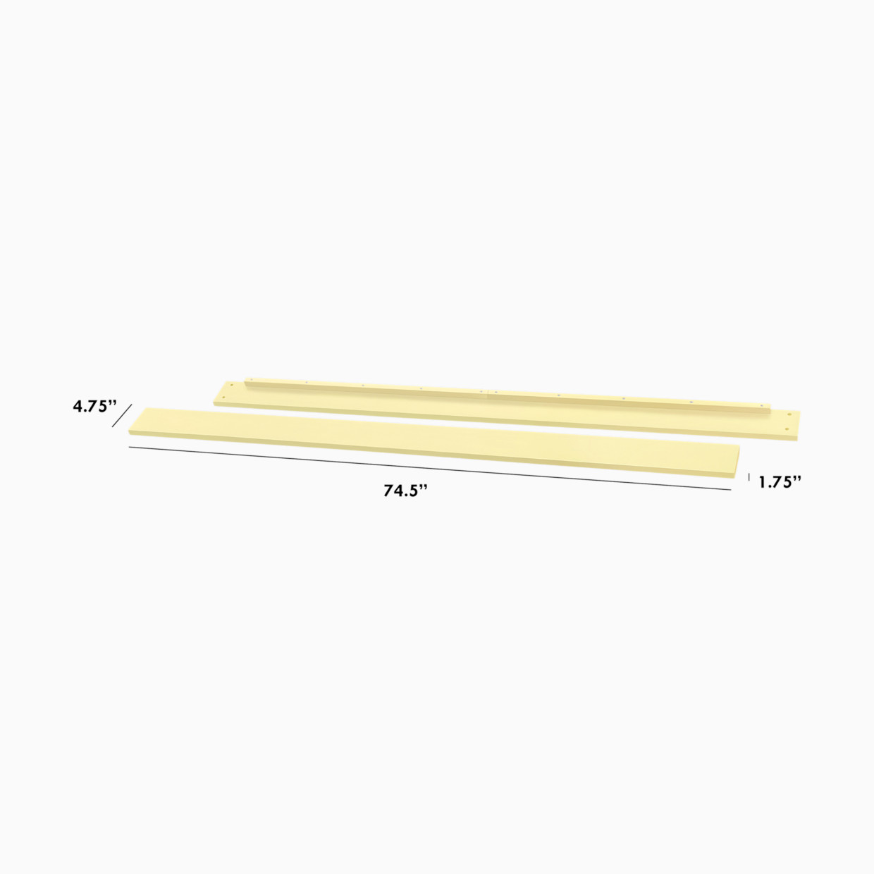 daVinci Twin/Full-Size Bed Conversion Kit (M5789) - Pale Yellow.