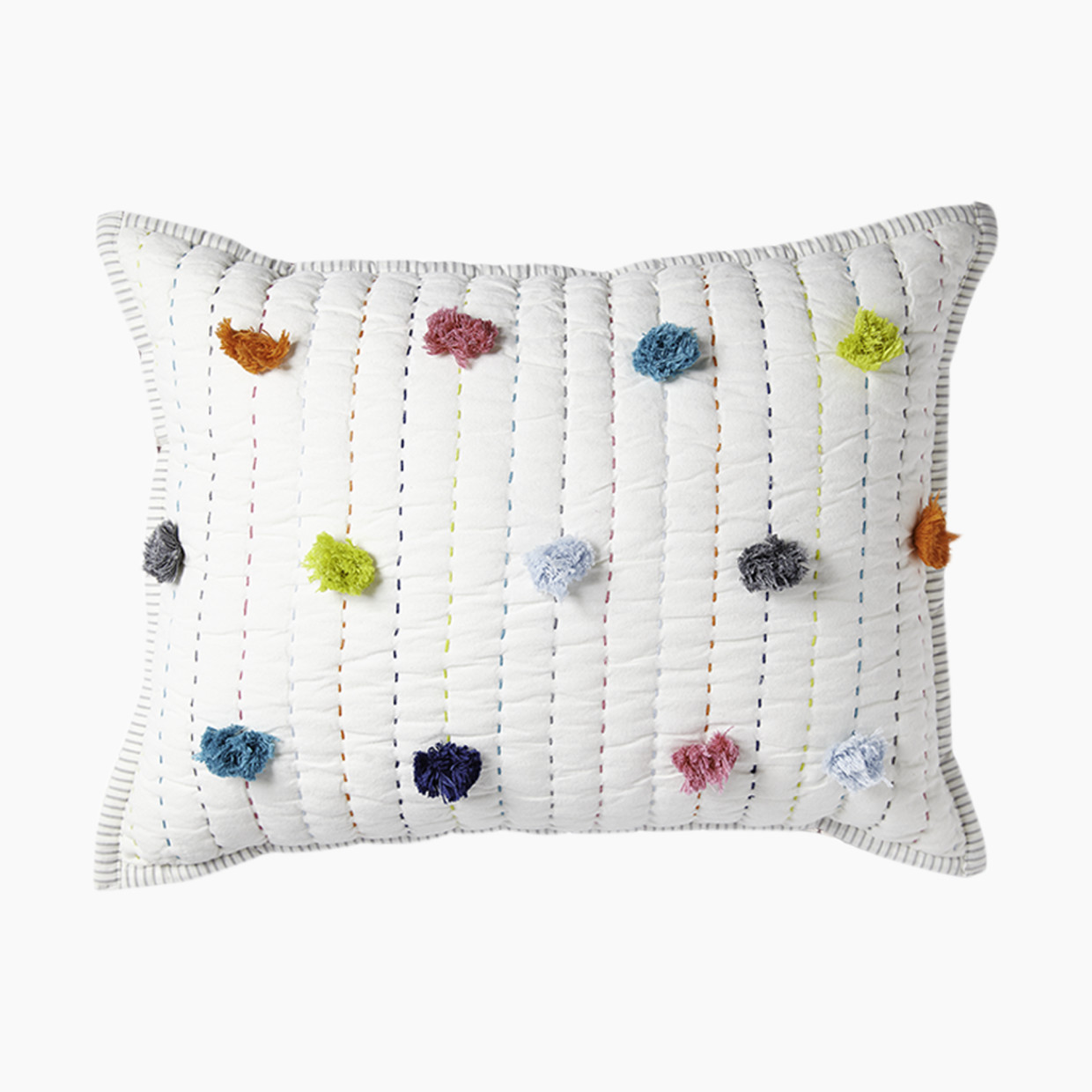 Pehr Quilted Pillow - Multi Pom Pom.