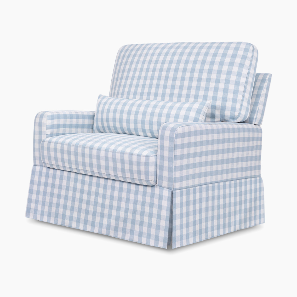 Namesake Crawford Pillowback Chair and a Half - Blue Gingham.