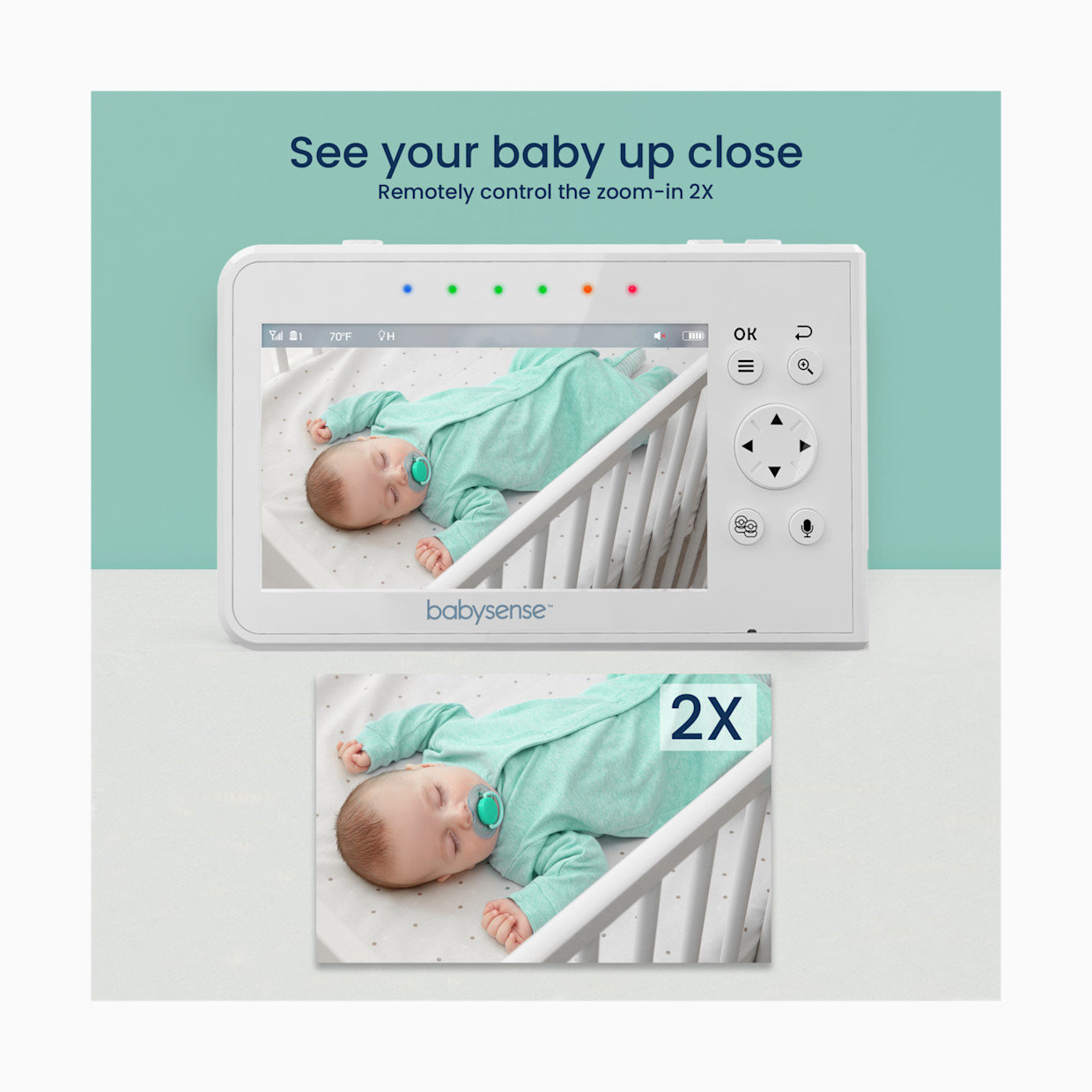 Babysense Split Screen Video Baby Monitor V43.