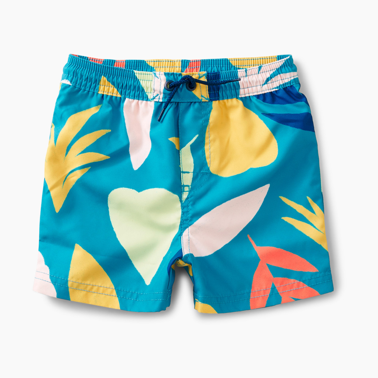 Tea Collection Swim Trunks - Island Breeze In Teal, 3-6 Months.